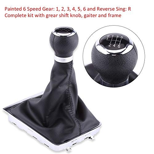 Manual Shift Knob Boot 6 Speed Car Gear Shift Knob Stick Gaiter Boot Frame