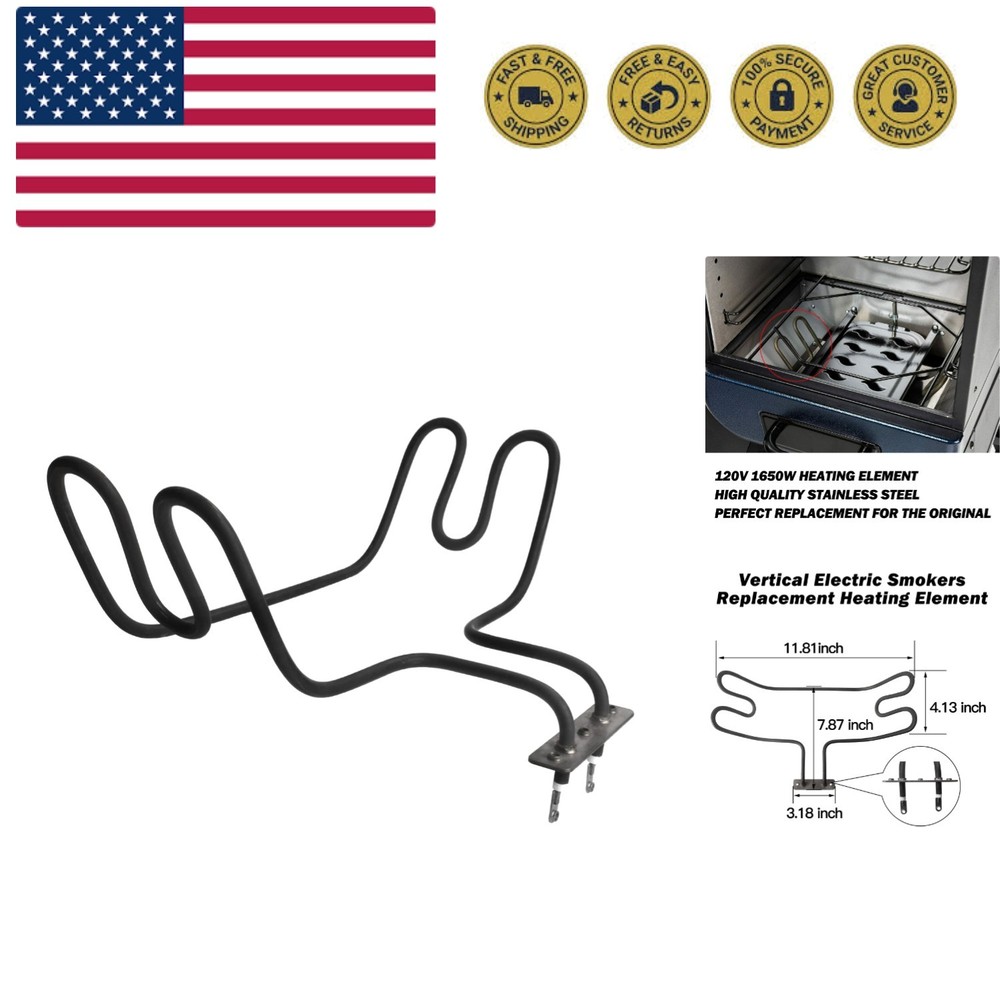 Replacement 1650W Heating Element for Pit Boss Electric Smoker - Easy Control