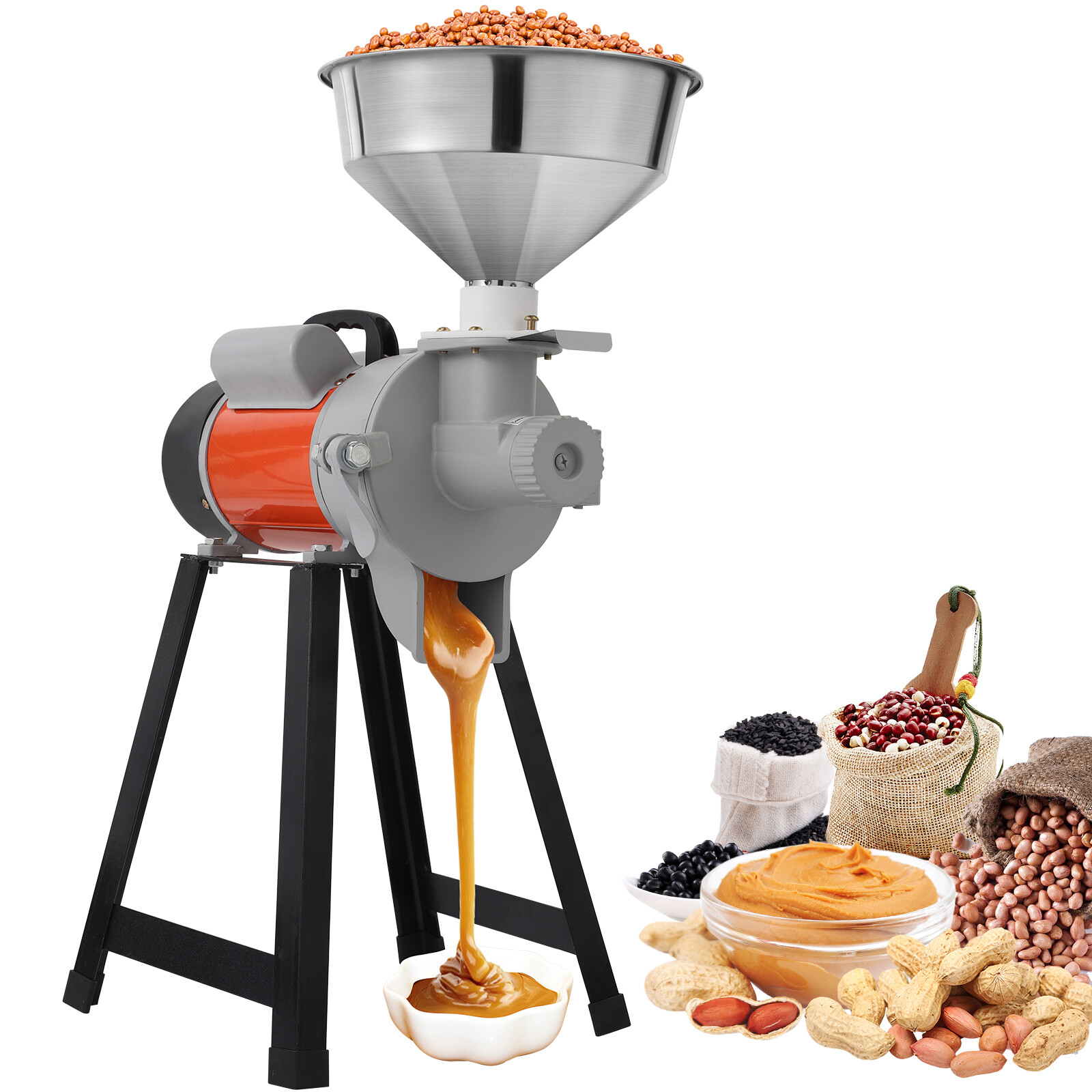 1500W Wet Electric Peanut Butter Machine Grinder Household Nut Maker Grinding