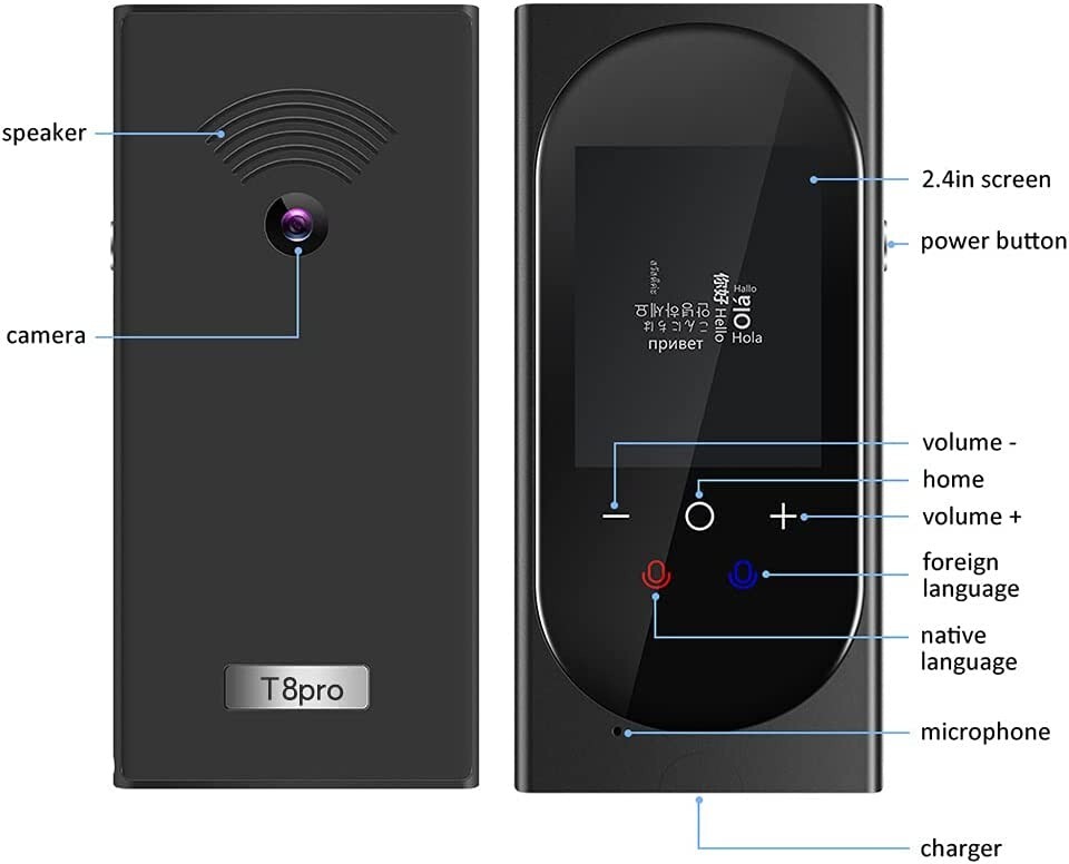 WiFi Language Support Translator Device Interpreter Two Way Voice
