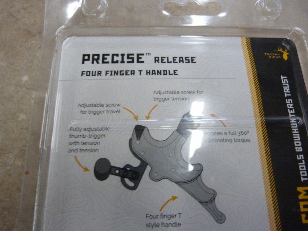 Trophy Ridge Precise Thumb Trigger Release for Compound Bow, Black Gold