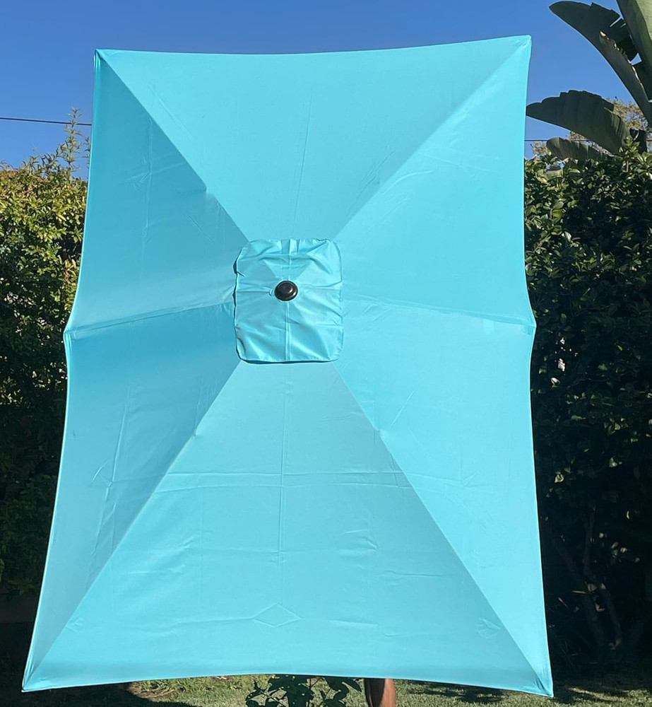 Rectangular Replacement Umbrella Canopy for 10Ft X 6.5 Ft 6 Ribs Umbrella (Canop
