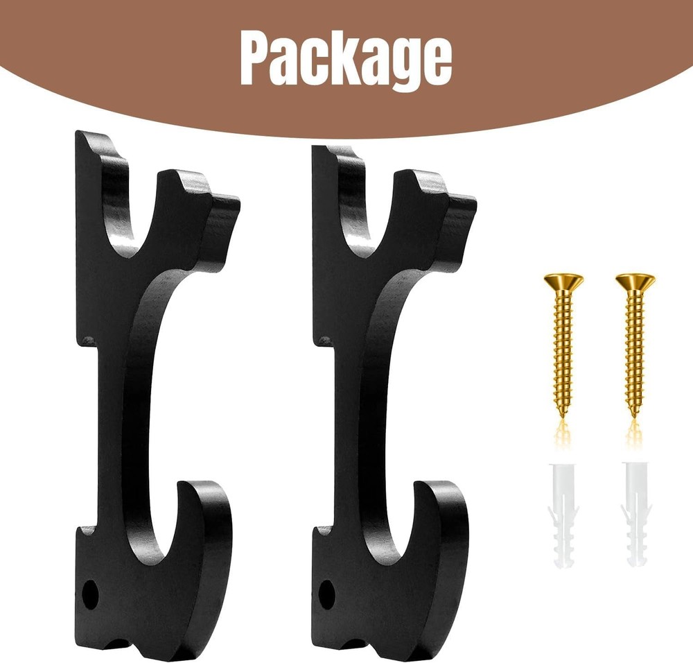 2/Set Sword Hook Wall Mount Samurai Sword Hanger Display Holder Adjustable fo...