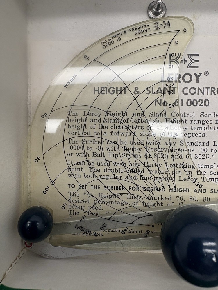 K E LEROY Height & Slant Control Scriber 61-0020