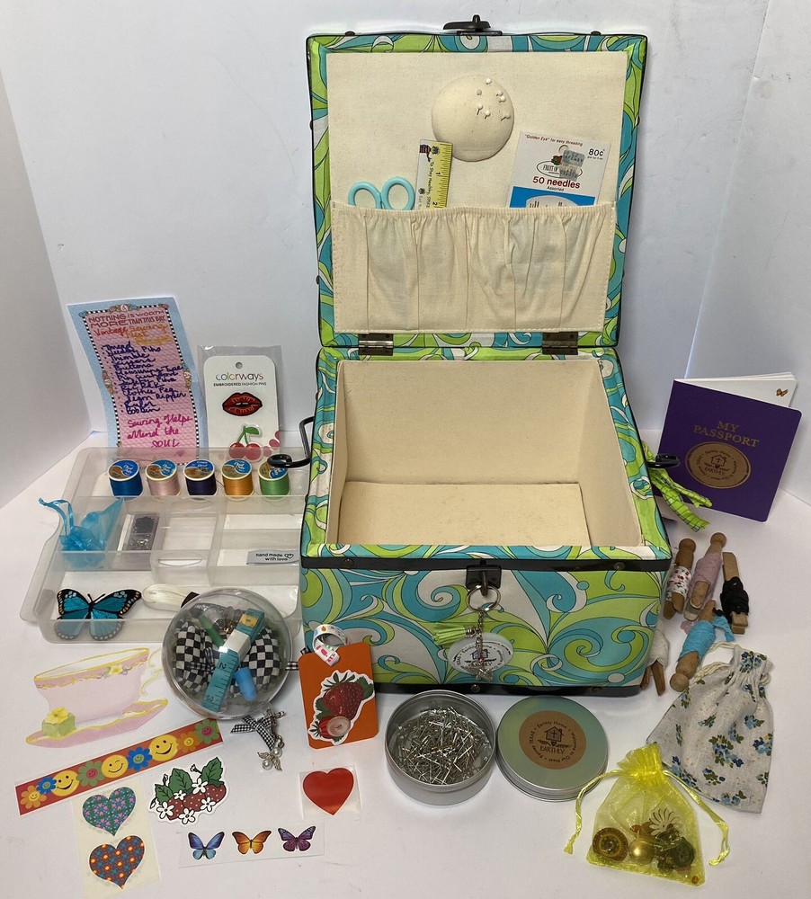 Sewing Basket Notions Keepsake Kit Pin Cushion 6