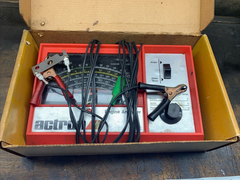 Vintage Actron 615 Engine Analyzer & Electrical System Testing W/ Box + Manual