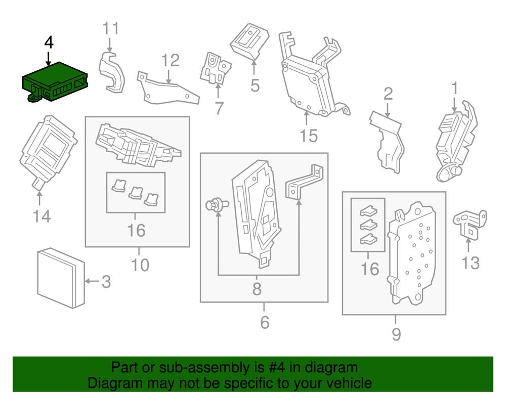Genuine Honda Module 74970-THR-A12