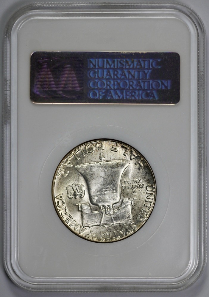 1958 Franklin 50c Silver Half Dollar NGC MS 65 Toned