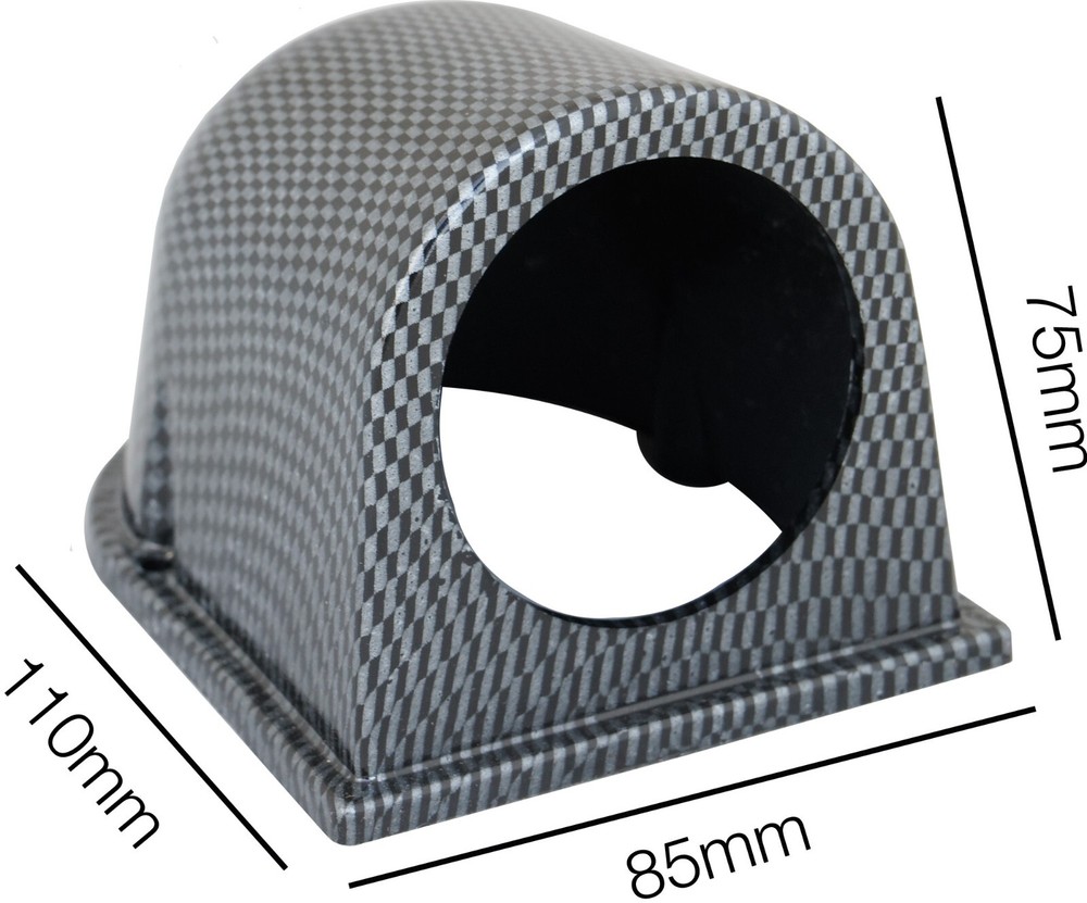 Port Instruments Dashboard 1 Bore Mount 52MM Carbon Black