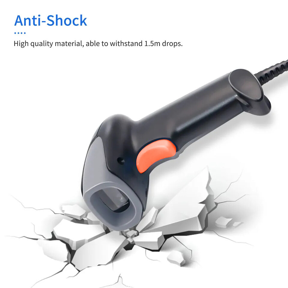 2.4G Wireless & USB Barcode Scanner 1D/2D/QR Code Scanner CMOS Handheld Cordless