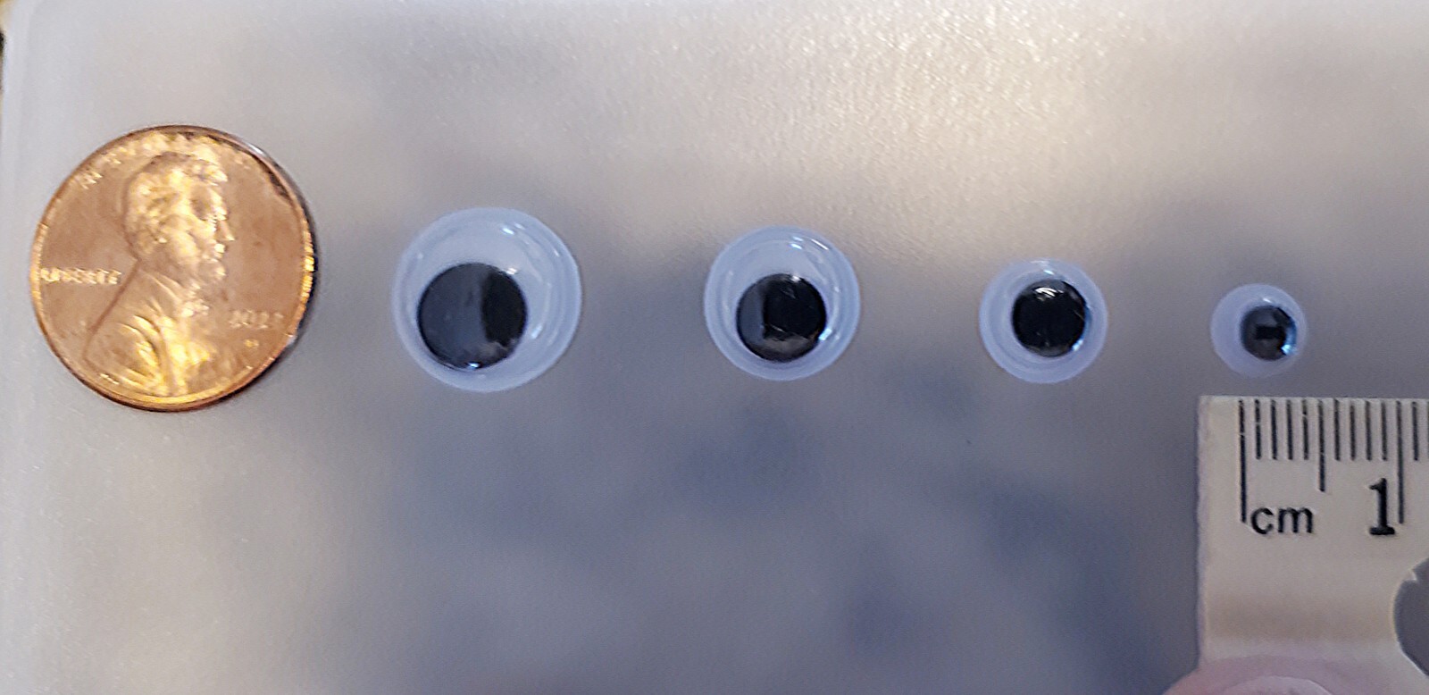 Upins Black Wiggle, Googly Eyes w/ Self-Adhesive, Sizes Vary (16 Pcs), Loose