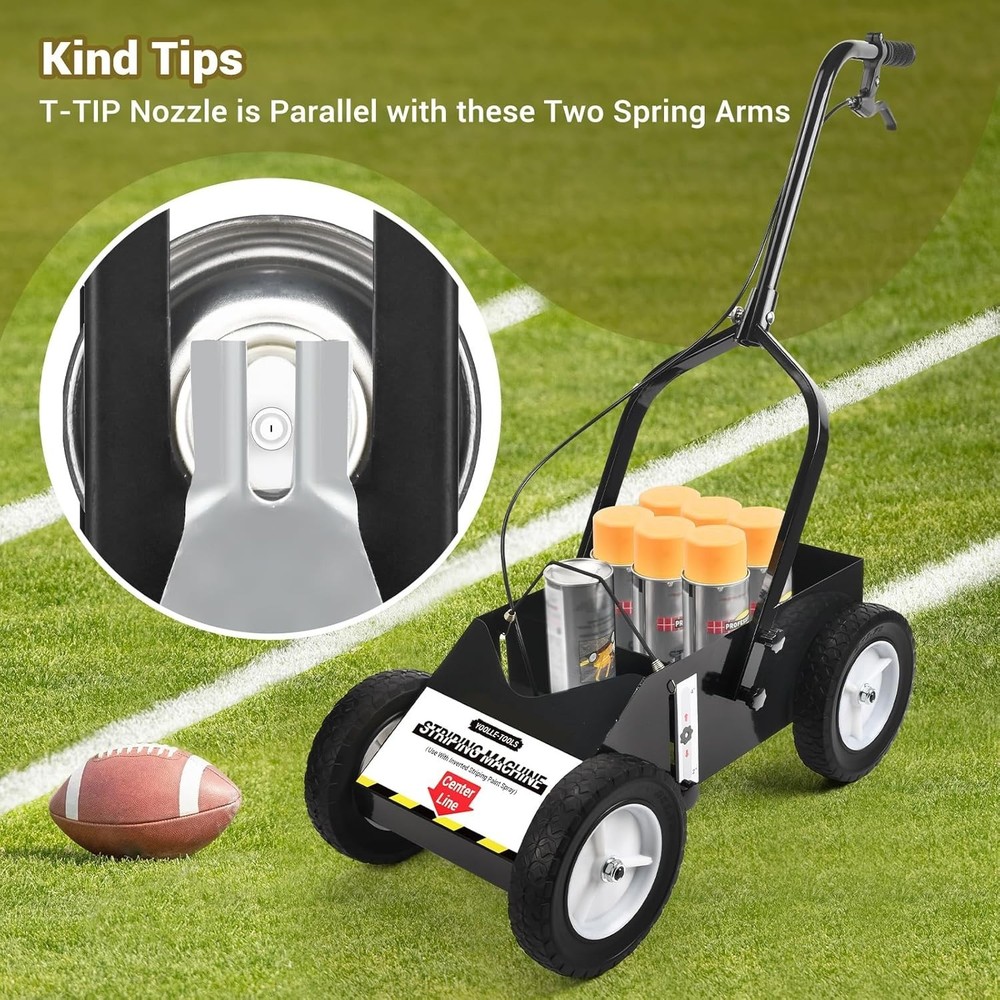 Portable Line Marking Machine for Courts and Fields with Adjustable Stripe Width