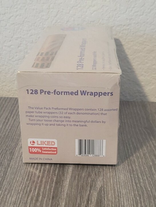 128 PRE-FORMED COIN WRAPPERS * NEW *