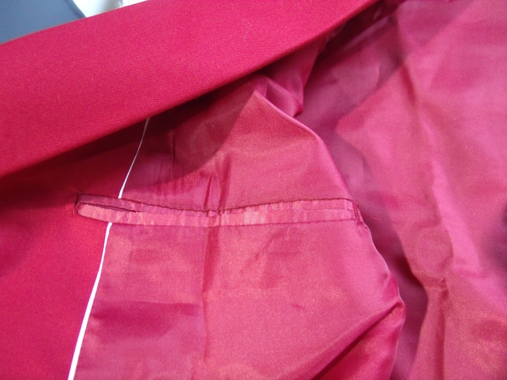 Wulful RED 2XL Suit Double Vented Notch Lapel 1 Button Jacket NWT