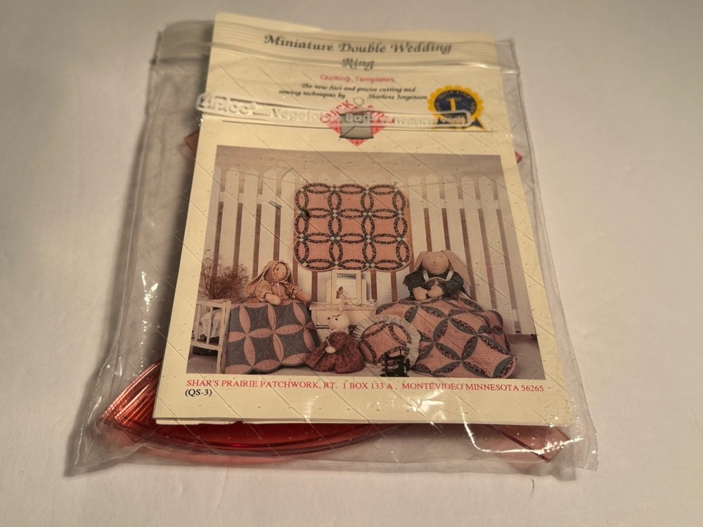 Shar's Prairie Patchwork MINI DOUBLE WEDDING RING Quilting Template instructions