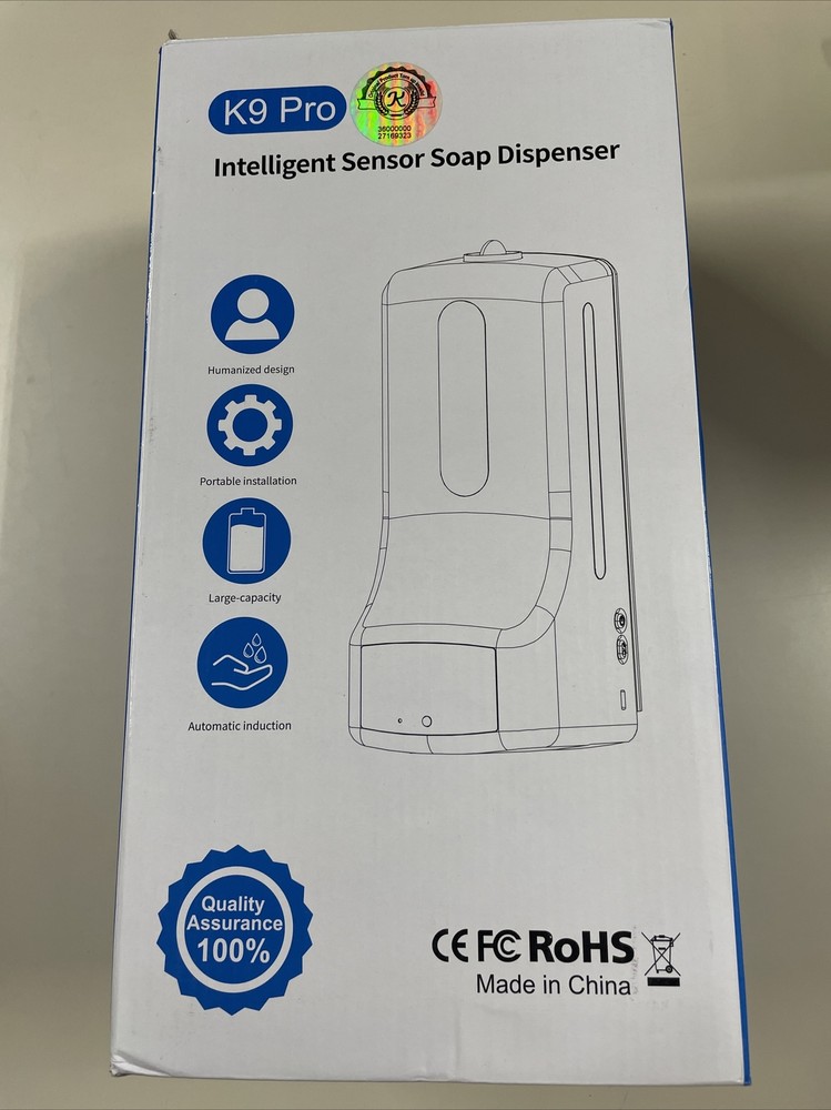 K9 Pro Dual Intelligent Sensor, Auto Hand Soap Dispenser & Temperature Reader