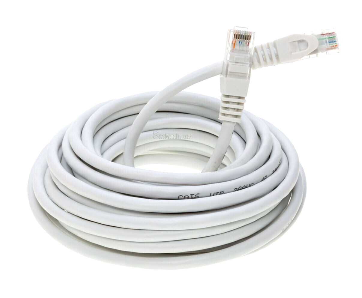 CAT6e/CAT6 Ethernet LAN Network RJ45 Patch Cable White 25FT-200FT Multipack LOT