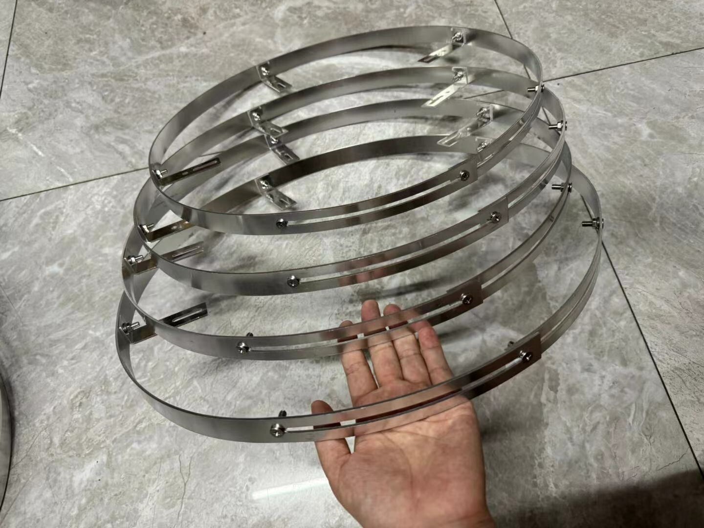 4PCS 15.5" Adjustable Aluminum Rings +Bracket for Single/Double Row Wheel lights