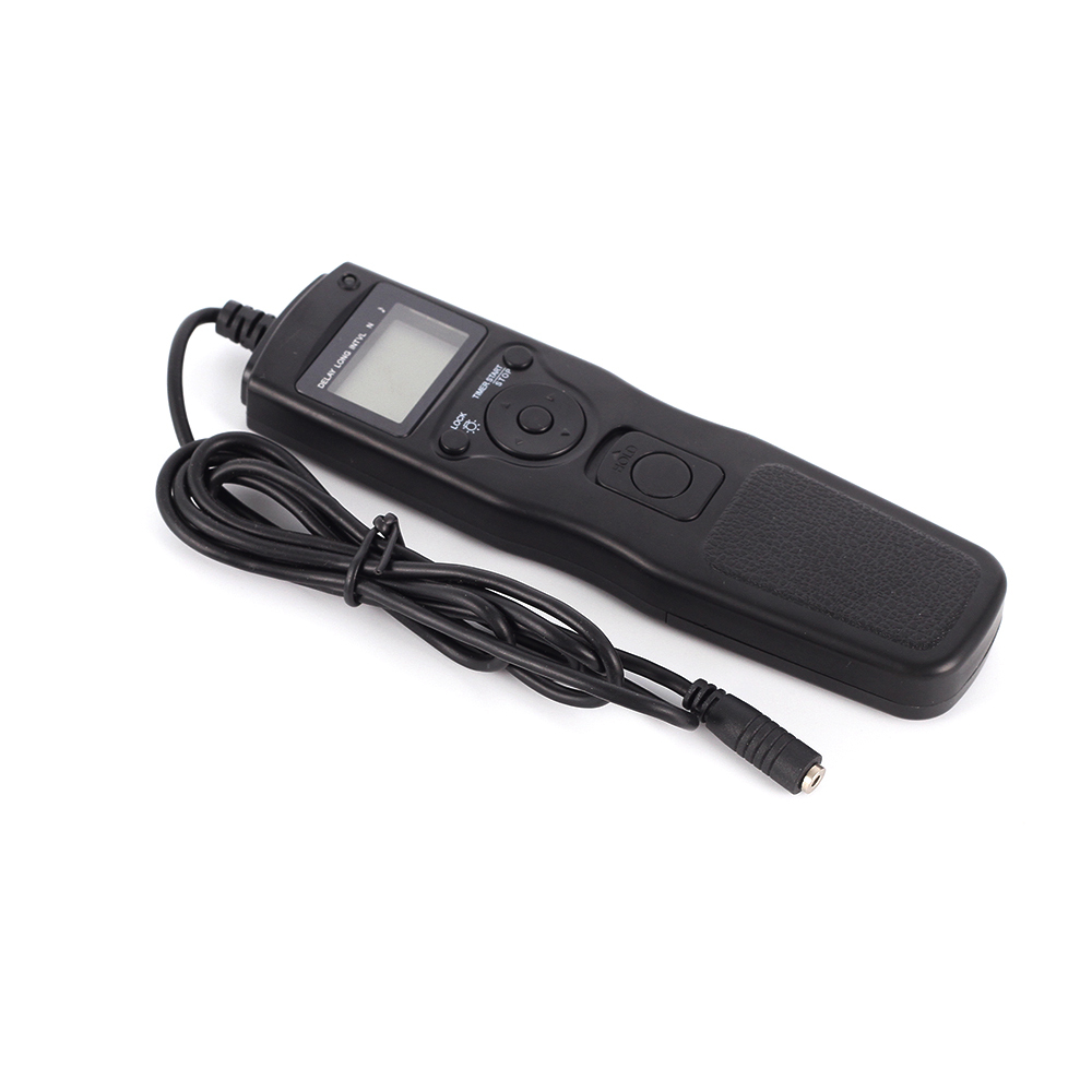 LCD Timer Remote Cable+7x 2.5mm DC Removable Cable For Canon Nikon Sony Olympus