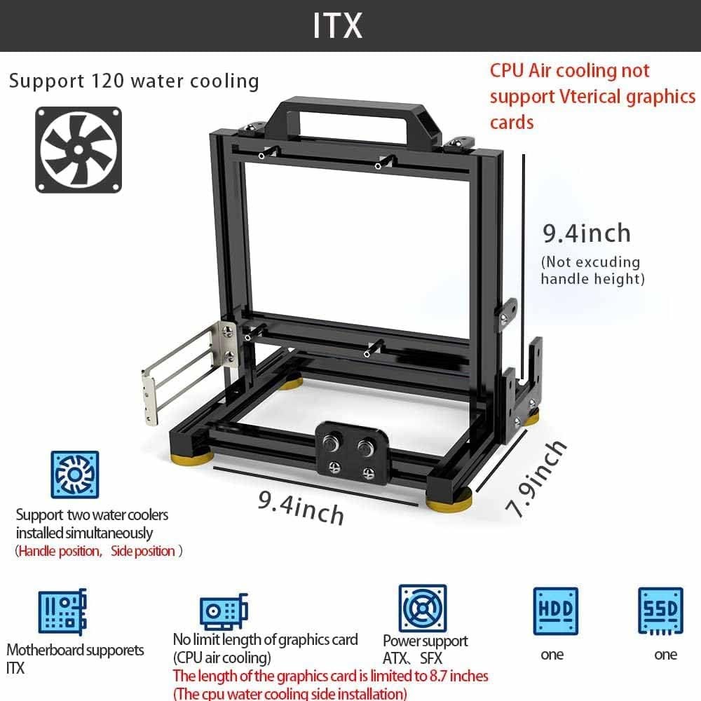 PC Creative Assembly Frame Test Bench，Open Air Frame Case, DIY Computer Mothe...