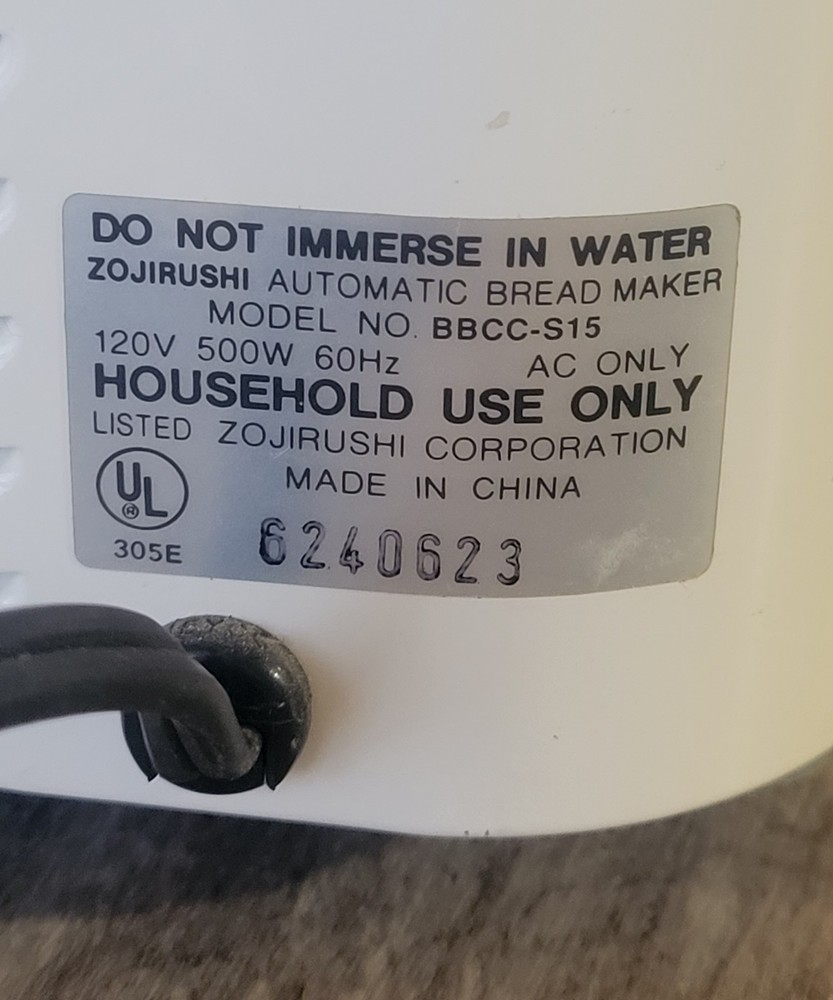 Zojirushi Automatic Bread Maker Machine BBCC-S15A Instructions Cup Scoop Tested