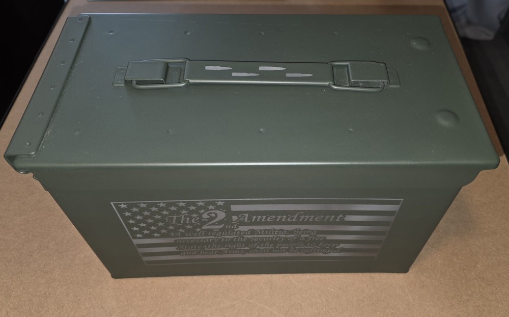 Custom Laser Engraved 50 Cal Ammo Can
