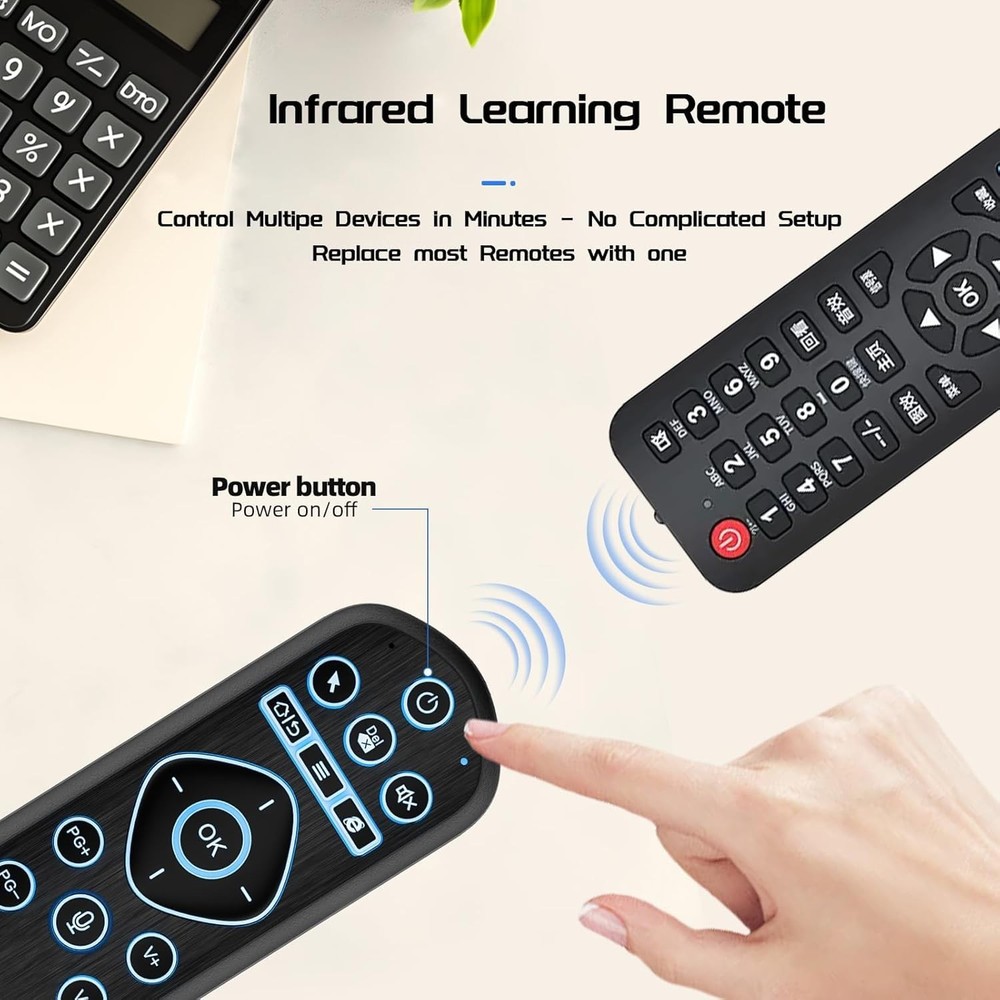 Air Mouse and Bluetooth Universal Remote Backlit 2.4G USB Control PC TV