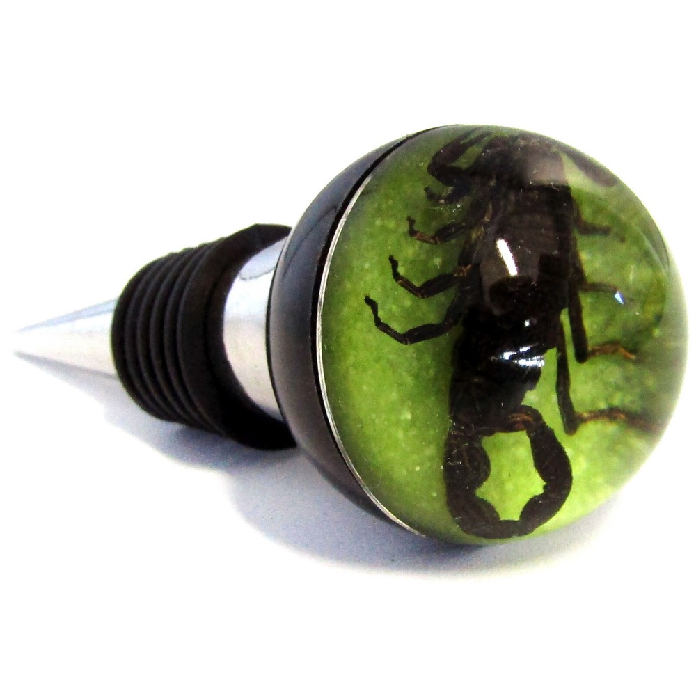 REAL Scorpion Wine Stopper GREEN
