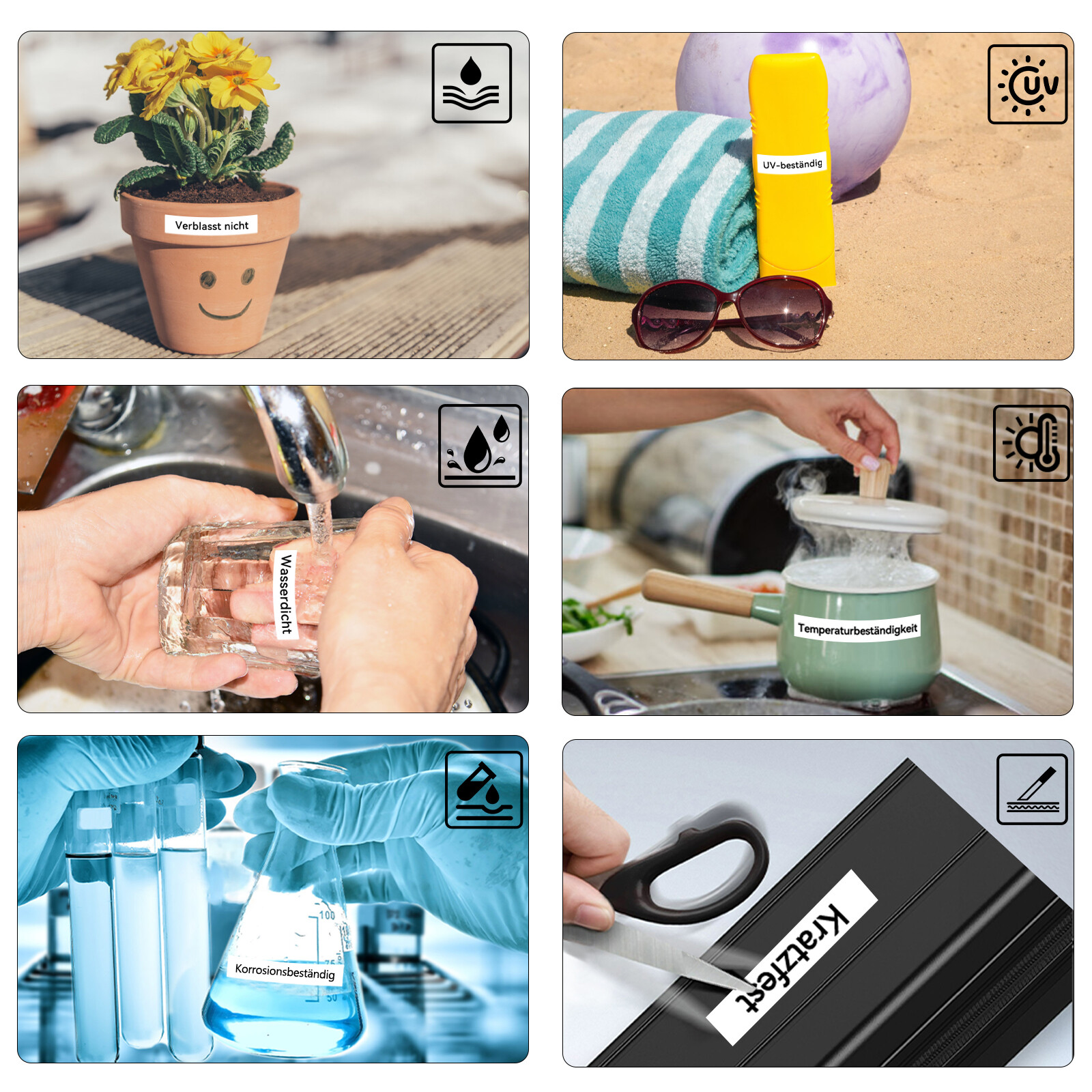 TZ TZe-221 231 241 251 6-36mm Black on White Label Tape Fit For Brother P-Touch