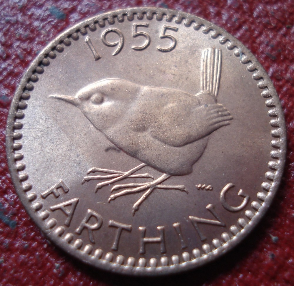 1955 BRITISH FARTHING IN UNCIRCULATED CONDITION