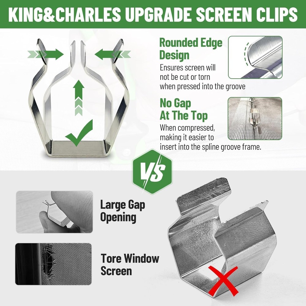 Deluxe Window Screen Replacement Kit 48"x118" - Mesh, Rollers & Tools Included