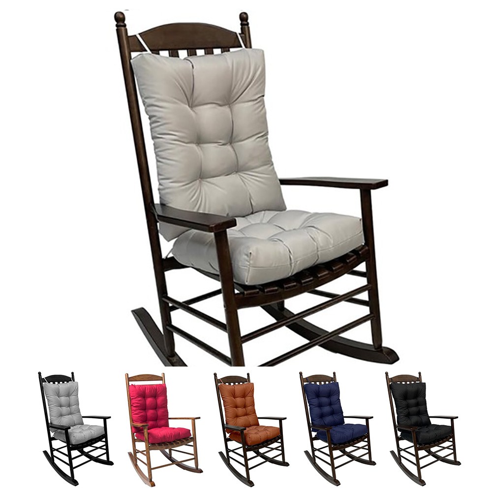 2 Pack Rocking Chair Cushion Set Soft Seat & Back Pad for Recliner, Office