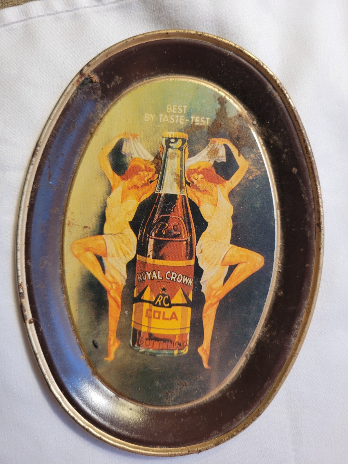 RC Royal Crown RC Cola Metal Serving Tray Dancing Ladies Fabcraft Inc. NJ USA