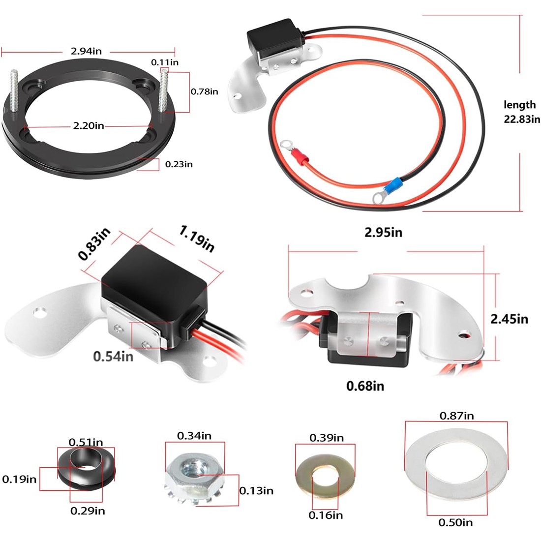 Electronic Ignition Conversion Kit for Pertronix 1181 Fits Delco 1957-1974 8 Cyl