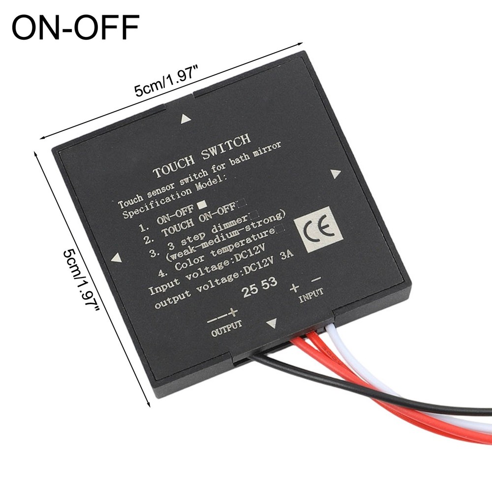 Touch Sensor Switch for LED Light Bathroom Mirror Easy and Efficient Control