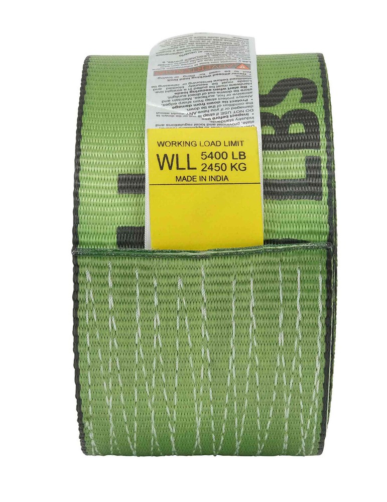 (4 Pack) 4" x 30' Winch Strap with Flat Hook - Green Flatbed Tie Down