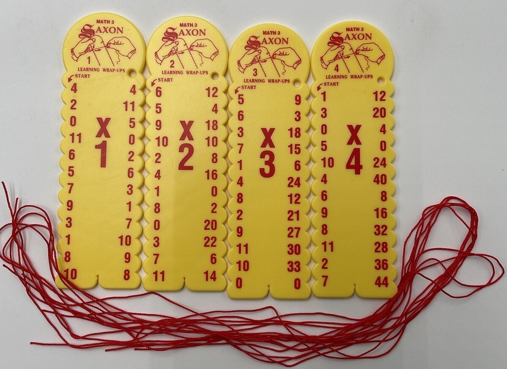 Saxon Math Learning Wrap Ups Multiplication 1-4 Educational Set