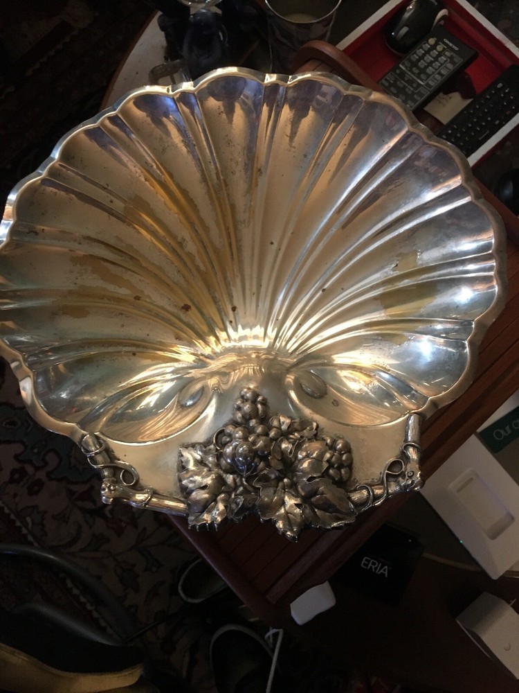Silver Clamshell Serving Dish Reed & Barton