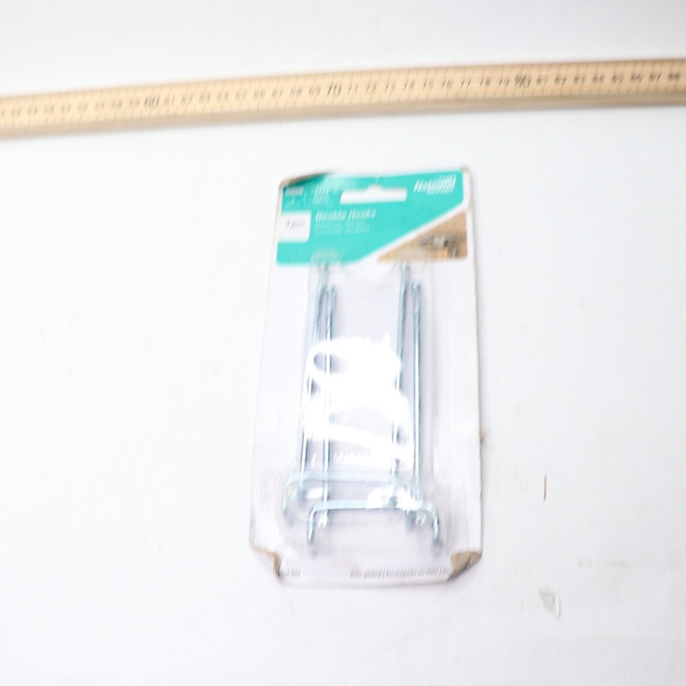 (2-Pk) Simone Chickenbone Double Peg Hook Zinc 4" 207183