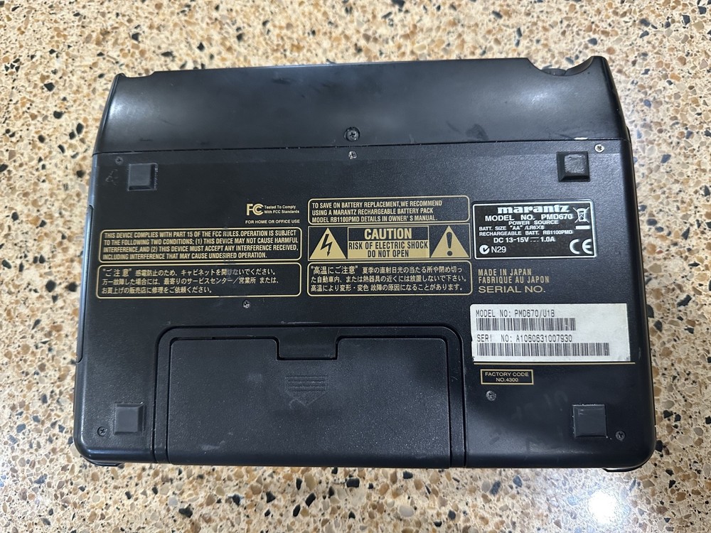 Marantz PMD670 Professional Solid State Recorder - Tested Working - US Seller