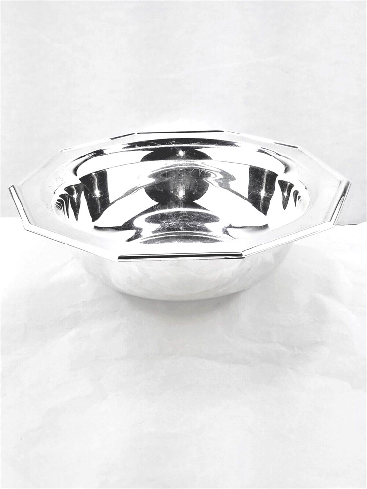 SHEFFIELD SILVER DECAGON DEEP VEGETABLE SERVING BOWL 10"W BUFFET SERVER