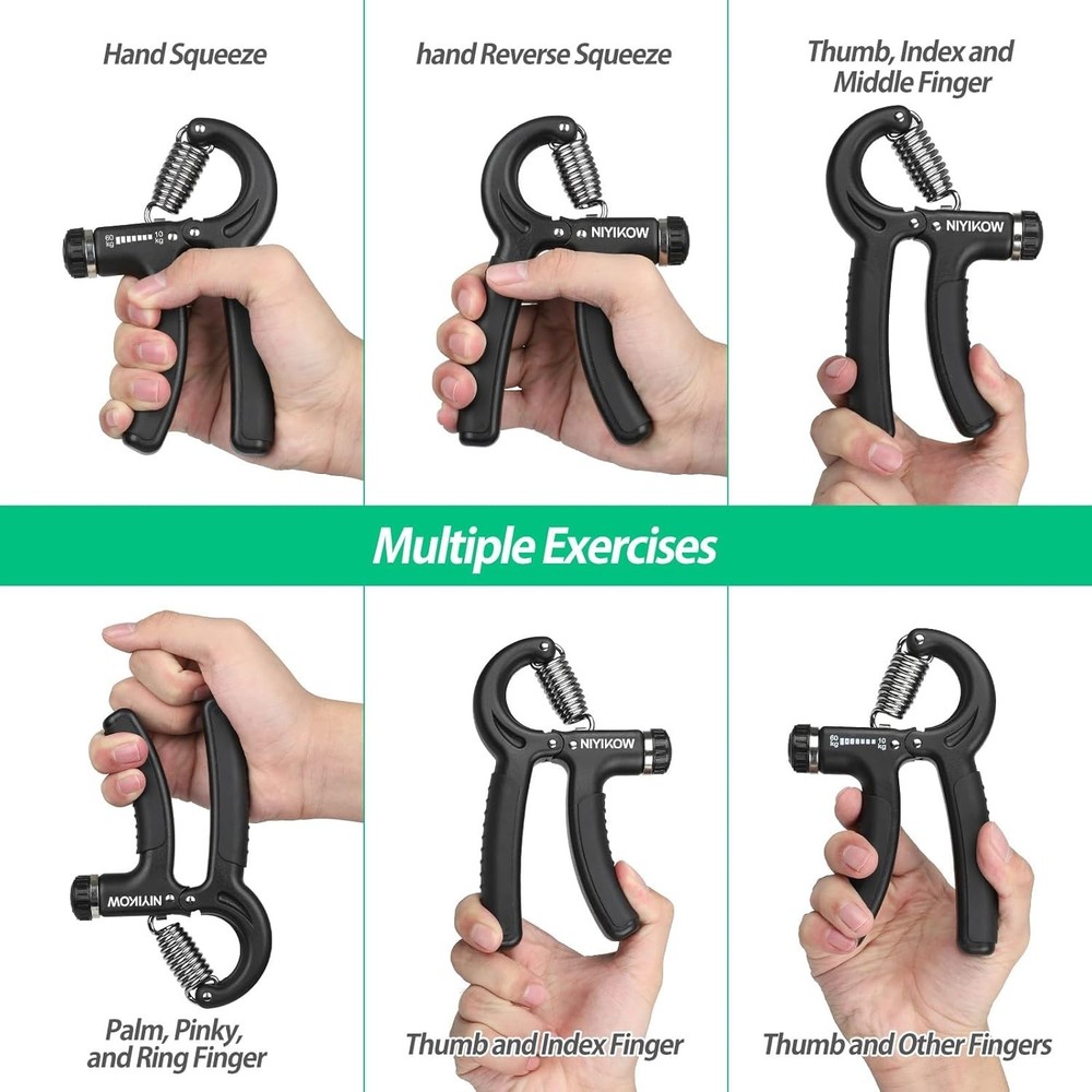 Compact Adjustable Resistance Hand Grip Trainer for Effortless Strength Building