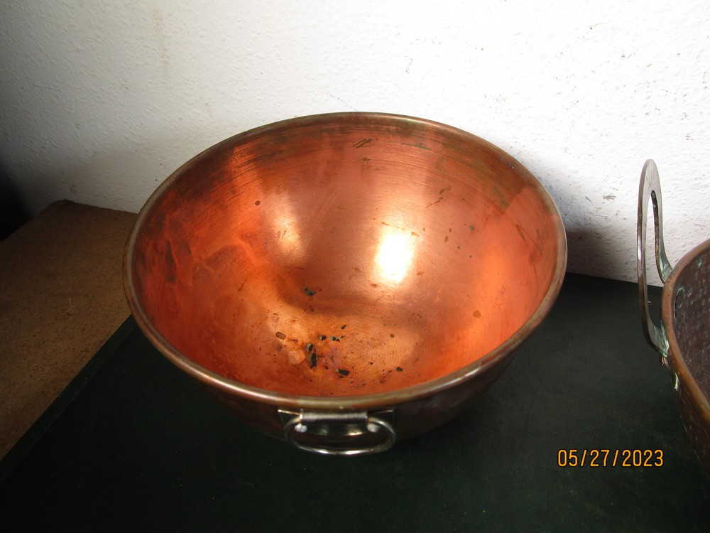 3 Vintage Copper Pots