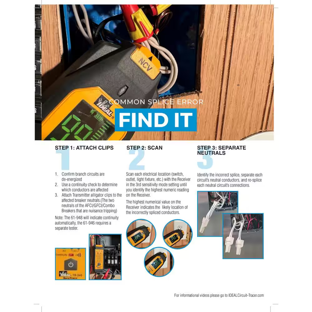 Suretrace plus Circuit Tracer, 0-600 Volts AC/DC with Continuity Test