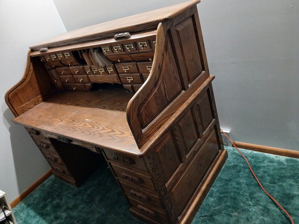 Oak Roll Top Desk