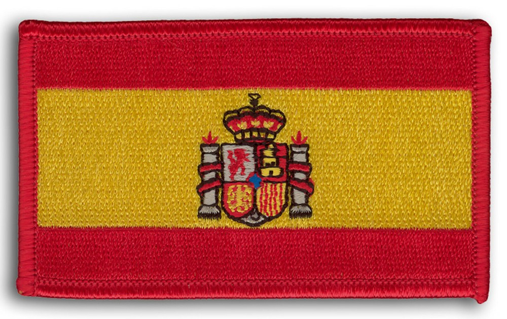 Spain Flag Patch 3 1/2" x 2" New