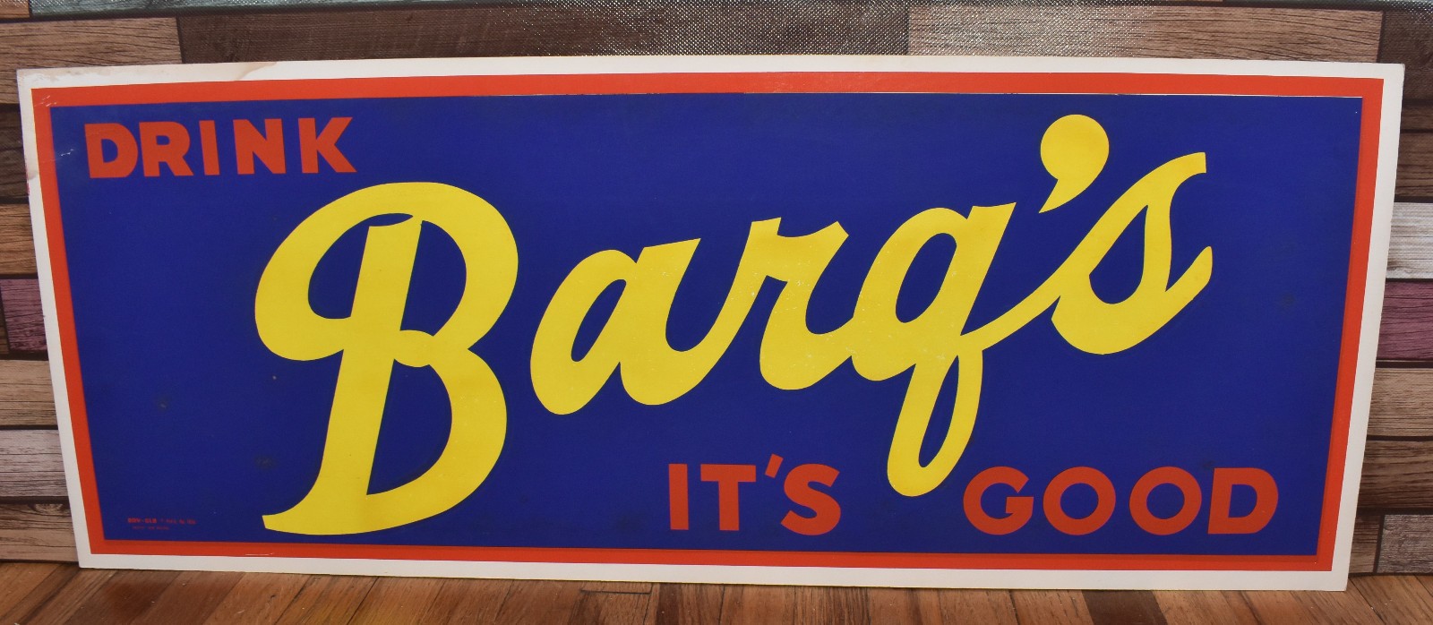 Vintage Drink BARQS Root Beer Soda Pop 28x11 Advertising Sign
