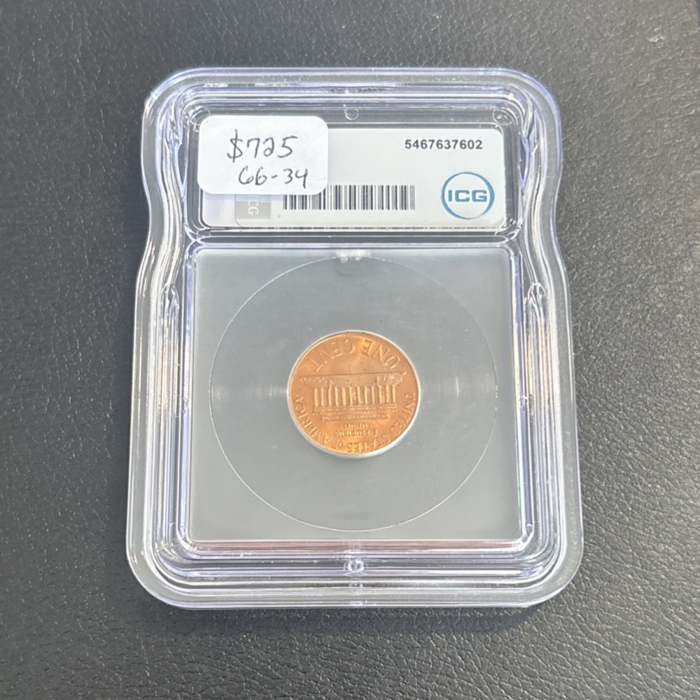 1966 Lincoln Memorial Small Cent ICG MS67 RD SMS GraySheet $725 Value