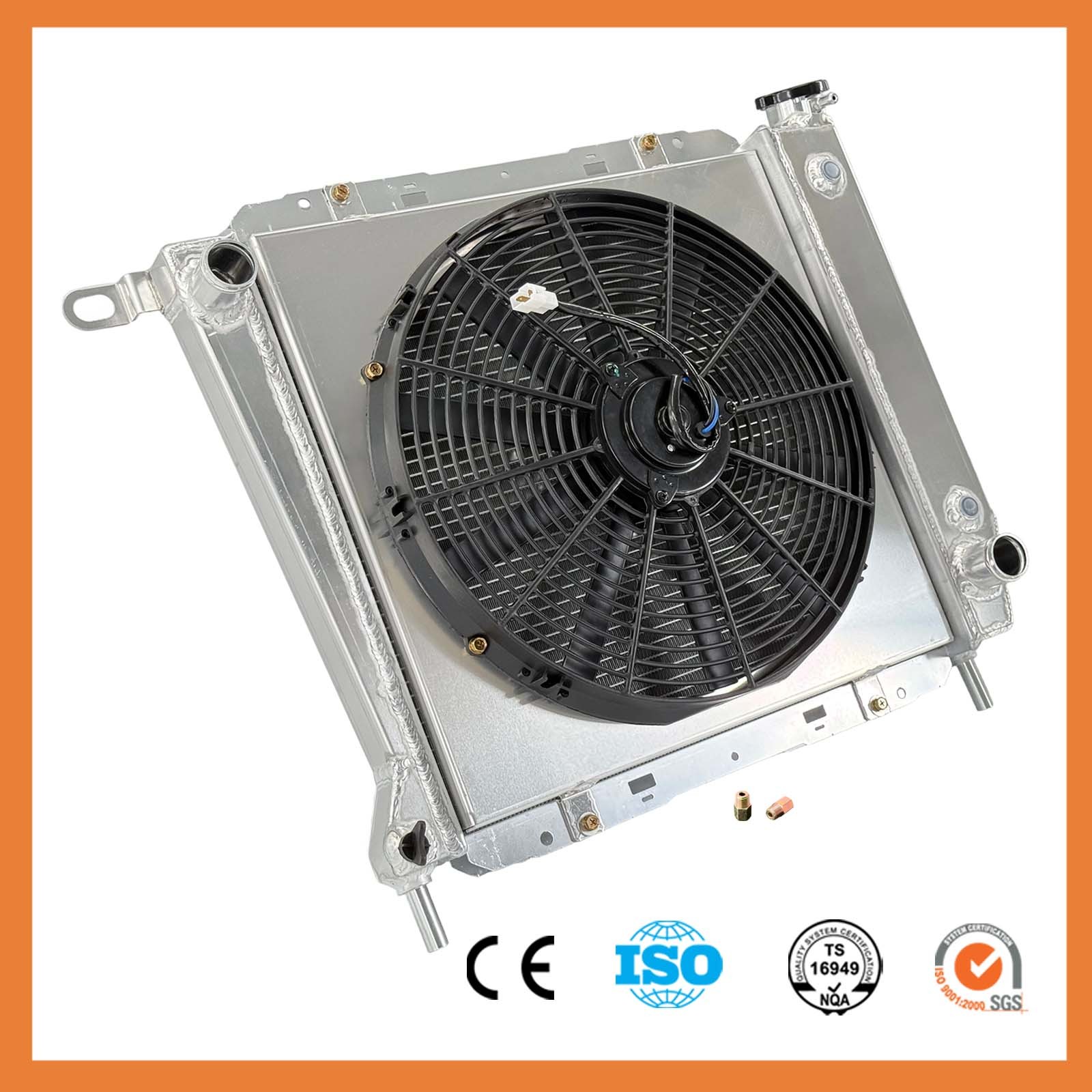 Radiator + Fan Shroud For Ford Ranger Mazda B2300 2.0L 2.3L 1985-94 Aluminum AT