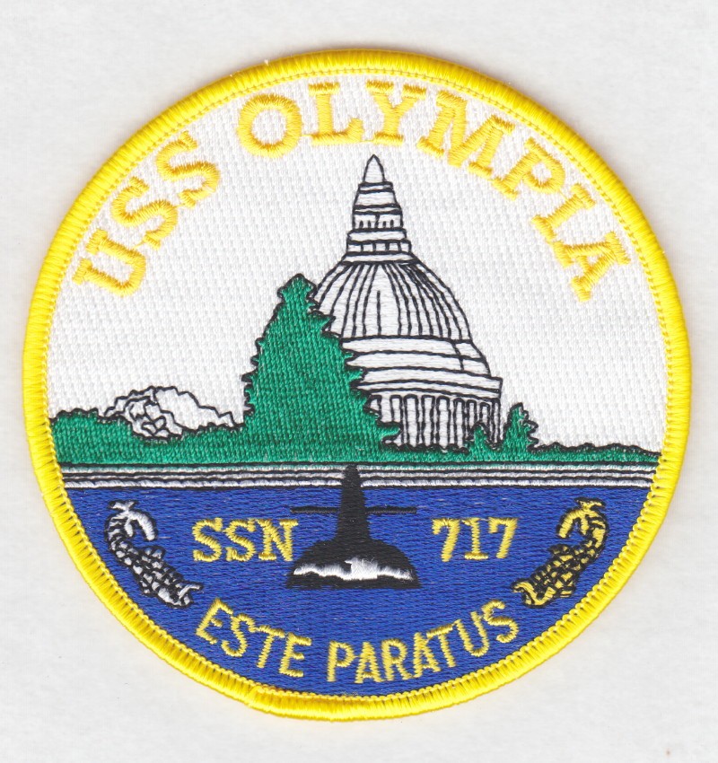 USN Navy Ship Patch:  USS Olympia, SSN 717 - 4"